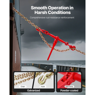 Συνδετικό αλυσίδας VEVOR με καστάνια, αλυσίδες G80 10 mm x 3 m, φορτίο εργασίας 4173 kg συνδετικού φορτίου με καστάνια, σετ αλυσίδων και συνδετικών, συνδετικά αλυσίδας με δέσιμο για μεταφορά, ρυμούλκηση, υλοτομία, ανύψωση