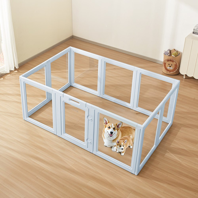 Κουτί γέννησης σκύλου VEVOR, 1,9x1,2x0,7 m, Διαφανές πλαστικό μαντρί γέννησης σκύλου για μεγάλα σκυλιά, Αδιάβροχο παρκοκρέβατο κουταβιού με παράθυρα και κλειδαριά πόρτας, Εύκολο στον καθαρισμό, Ανθεκτικό κιτ γέννησης για κατοικίδια εσωτερικού χώρου, σκύλους και γάτες