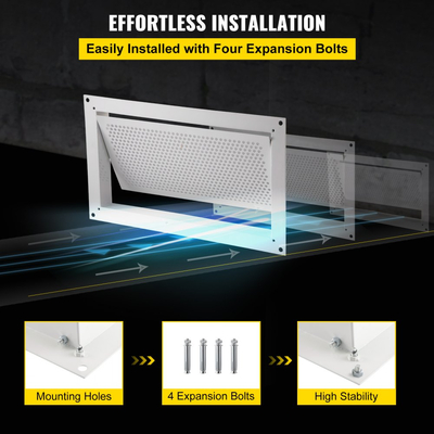 Αεραγωγός πλημμύρας VEVOR Crawl Space, Αεραγωγός πλημμύρας θεμελίωσης, ύψος 8" x πλάτος 16", αεραγωγός τοίχου