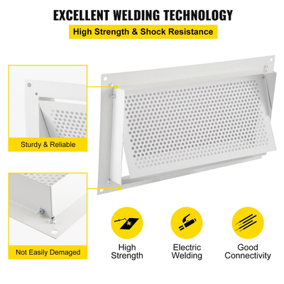 Αεραγωγός πλημμύρας VEVOR Crawl Space, Αεραγωγός πλημμύρας θεμελίωσης, ύψος 8" x πλάτος 16", αεραγωγός τοίχου