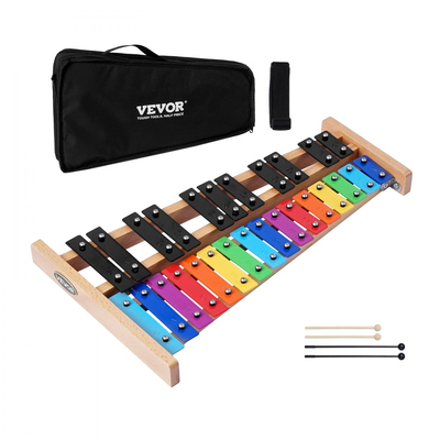 Ξυλόφωνο VEVOR Glockenspiel, 27 Νότες, Επαγγελματικό Κρουστό Όργανο Ξυλόφωνου, με Πολύχρωμα Μεταλλικά Πλήκτρα, Περιλαμβάνει 4 Σφυριά, Τσάντα Μεταφοράς, Κιτ Μουσικών Οργάνων για Αρχάριους για Ενήλικες και Παιδιά