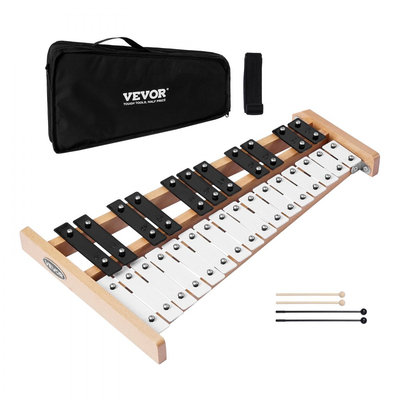Ξυλόφωνο VEVOR Glockenspiel, 27 Νότες, Επαγγελματικό Κρουστό Όργανο Ξυλόφωνου, με Μεταλλικά Πλήκτρα, Περιλαμβάνει 4 Σφυριά, Τσάντα Μεταφοράς, Μουσικό Όργανο για Αρχάριους για Ενήλικες και Παιδιά, για Μουσική Διδασκαλία
