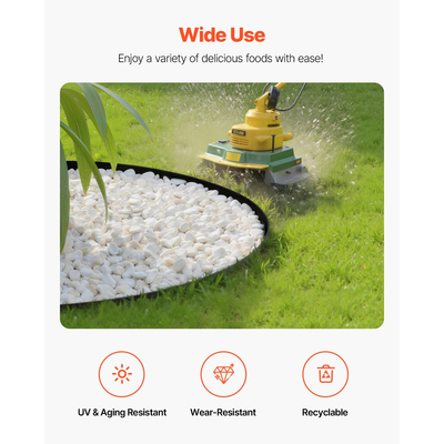 VEVOR Περιθώρια Τοπίου, Πλαστικά Περιθώρια Κήπου 3000 x 4 cm με 120 Καρφιά, Χωρίς Σκάψιμο, Εύκαμπτα Περιθώρια Χλοοτάπητα σε Ρολό, Ανθεκτικά στην UV Ακτινοβολία Μίνι Περιθώρια Φράχτη, Περιθώρια Μονοπατιών για Παρτέρια, Πλακόστρωτα Κήπου