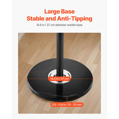 Ανεξάρτητη Κρεμάστρα VEVOR, Μεταλλική Βάση για Ράφτες με Ομπρέλα, Σταθερή Μαρμάρινη Βάση & 14 Γάντζους, Δεντρόσπιτο για Είσοδο, Υπνοδωμάτιο, Σαλόνι, Κομψή Κρεμάστρα για Ρούχα για Σκούφους, Κασκόλ, Τσάντα