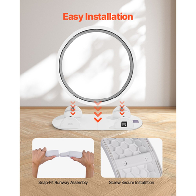 Τροχός άσκησης γάτας VEVOR με βηματόμετρο, 40,8 ίντσες, Τροχός τρεξίματος γάτας με φρένο και διάδρομο με μοκέτα, Αθόρυβος διάδρομος γάτας για γάτες εσωτερικού χώρου κάτω των 13 κιλών, Γυμναστήριο γάτας για κατοικίδια Υγεία & Ευεξία Λευκό