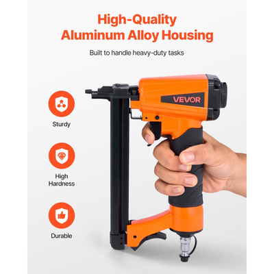 Πνευματικό συρραπτικό VEVOR, Πνευματικό συρραπτικό ταπετσαρίας 20 Gauge T50 για συρραπτικά μήκους 4mm-16mm με κορώνα 10,8mm, Πνευματικό συρραπτικό αέρα 70-110 PSI για ξυλουργική, ταπετσαρίες, υφάσματα, χειροτεχνίες, κατασκευές DIY