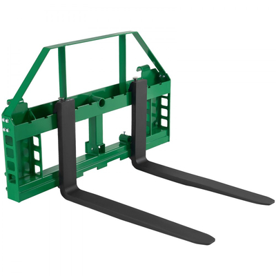 Πιρούνια παλετών VEVOR Skid Steer, Ονομαστική χωρητικότητα φορτίου 1814 kg, Προσάρτημα πλαισίου πιρουνιού παλέτας με λεπίδες περονοφόρου ανυψωτικού πιρουνιού παλέτας 122 cm, Δέκτης ρυμούλκησης 50,8 mm και μανίκια λόγχης, Κατάλληλο για τρακτέρ JD