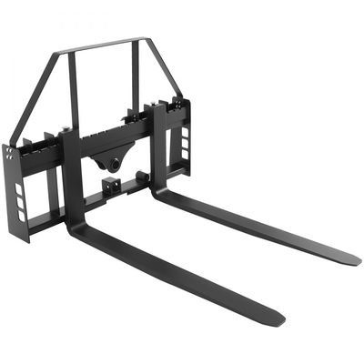 Πιρούνια παλετών VEVOR Skid Steer, Ονομαστική χωρητικότητα 1814 kg, Προσάρτημα πλαισίου πιρουνιού παλέτας με λεπίδες περονοφόρου ανυψωτικού πιρουνιού παλέτας 1065 mm, Δέκτης ρυμούλκησης 50,8 mm και μανίκια λόγχης, Κατάλληλο για Skid Steer, Τρακτέρ