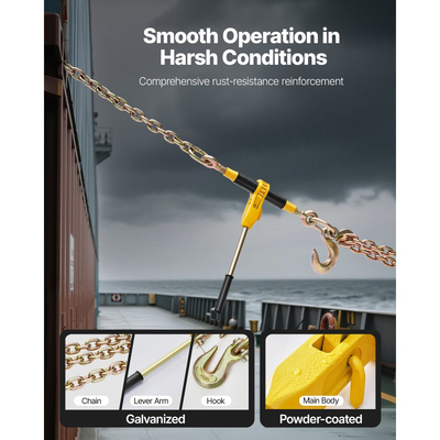 Συνδετικό αλυσίδας VEVOR με καστάνια, φορτίο εργασίας 4173 kg, Συνδετικά αλυσίδας συμβατά με αλυσίδες 10-12,7 mm, Συνδετικό φορτίου βαρέως τύπου με καστάνια και λαβές για φορτηγό, δέσιμο, μεταφορά, ρυμούλκηση, υλοτομία