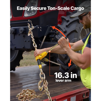 Συνδετικό αλυσίδας VEVOR με καστάνια, φορτίο εργασίας 4173 kg, Συνδετικά αλυσίδας συμβατά με αλυσίδες 10-12,7 mm, Συνδετικό φορτίου βαρέως τύπου με καστάνια και λαβές για φορτηγό, δέσιμο, μεταφορά, ρυμούλκηση, υλοτομία