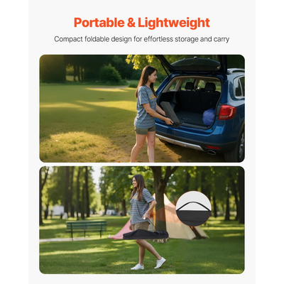 Πτυσσόμενο τραπέζι κάμπινγκ VEVOR, φορητά πλαϊνά τραπέζια με ρολό, ελαφρύ τραπέζι παραλίας αλουμινίου με ρυθμιζόμενο ύψος, επάνω στρώμα πλέγματος και τσάντα μεταφοράς, για υπαίθριο μπάρμπεκιου, πικνίκ, ταξίδι, ασημί