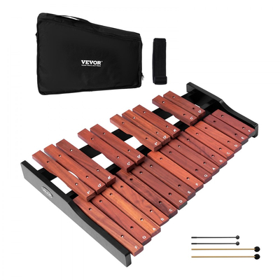Ξυλόφωνο VEVOR Glockenspiel, 25 Νότες, Ξύλινο Επαγγελματικό Κρουστό Όργανο με Ξυλόφωνο, με 4 Σφυριά, Τσάντα Μεταφοράς, Κιτ Μουσικών Οργάνων Glockenspiel για Αρχάριους, για Ενήλικες και Παιδιά-Μαθητές