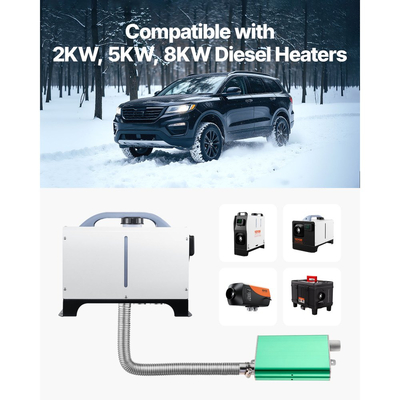 Σιγαστήρας θέρμανσης ντίζελ VEVOR, Αναβάθμιση σιγαστήρα θέρμανσης ντίζελ 24 mm, Σιγαστήρες θέρμανσης στάθμευσης με 2 σφιγκτήρες και βίδες, Αναβαθμισμένος σιγαστήρας εξάτμισης από κράμα αλουμινίου για πετρελαιοκινητήρες 2KW 5KW 8KW