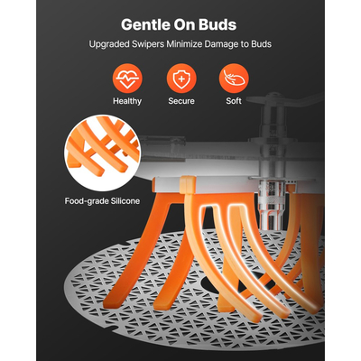 Χειροκίνητο ψαλίδι φύλλων μπουμπουκιών VEVOR, ψαλίδι μπουμπουκιών Reaper Bowl 300 mm με λεπίδες από ανοξείδωτο ατσάλι, οπτική κοπή, μηχανή κοπής υγρής και ξηρής υδροπονίας με δίσκο, περιστρεφόμενη περιστροφή για μπουμπούκια φυτών και λουλούδια