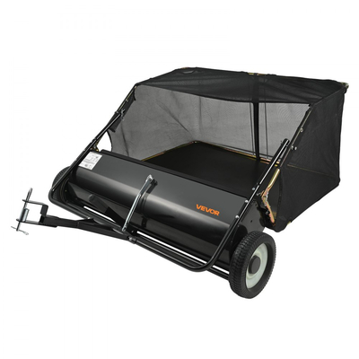 Σκούπα γκαζόν VEVOR Tow Back Lawn, Σκούπα γκαζόν 127 cm με τράβηγμα, Συλλέκτης φύλλων και χόρτου μεγάλης χωρητικότητας 26 κυβικών ποδιών, Σούπα κήπου βαρέως τύπου με ρυθμιζόμενο ύψος σάρωσης για αυλή, γκαζόν, αγρόκτημα