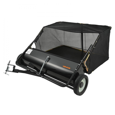 Σκούπα γκαζόν VEVOR Tow Back Lawn, Σκούπα γκαζόν 111,7 cm με τράβηγμα, Συλλέκτης φύλλων και χόρτου μεγάλης χωρητικότητας 25 κυβικών ποδιών, Σούπα κήπου βαρέως τύπου με ρυθμιζόμενο ύψος σάρωσης για αυλή, γκαζόν, αγρόκτημα