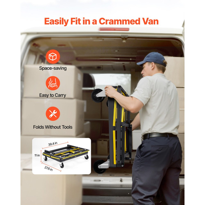 Τροχήλατο καρότσι γυψοσανίδας VEVOR, χωρητικότητα φορτίου 816 kg, τροχήλατο καρότσι από ατσάλι με 4 περιστρεφόμενους τροχούς και επεκτάσιμη πλατφόρμα, πτυσσόμενο καρότσι φορτηγού με ιμάντα πρόσδεσης για χειρισμό κόντρα πλακέ, γυψοσανίδας, γυαλιού