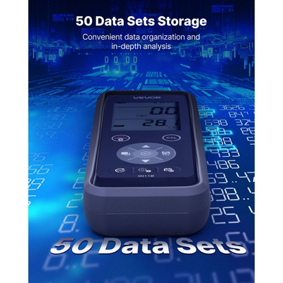 Μετρητής διαλυμένου οξυγόνου VEVOR, εύρος μέτρησης 0,0-50,0 mg/L, φορητό κιτ μέτρησης διαλυμένου οξυγόνου με καλώδιο ηλεκτροδίου 4 m, μεταφορά δεδομένων Bluetooth/USB, αποθήκευση 750 συνόλων δεδομένων, μετρητής DO για λίμνες