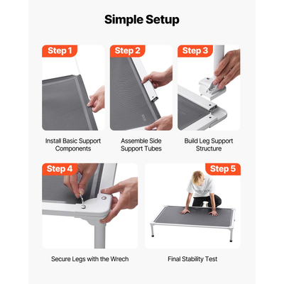 VEVOR Υπερυψωμένο Κρεβάτι Σκύλου για Μεγάλα Σκυλιά, Φορητή Υπερυψωμένη Κούνια Σκύλου με Αλουμινένιο Μεταλλικό Σκελετό και Αναπνεύσιμο Δίχτυ Textilene, Εσωτερική & Εξωτερική Ψύξη Υπερυψωμένη Κούνια Αιώρας για Κατοικίδια, L, Γκρι