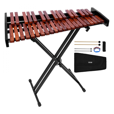 Ξυλόφωνο VEVOR Glockenspiel, 37 Νότες, Ξύλινο Επαγγελματικό Κρουστό Όργανο Ξυλόφωνου, με Βάση Ρυθμιζόμενου Ύψους, 4 Σφυριά, Τσάντα Μεταφοράς, Κιτ Μουσικών Οργάνων για Αρχάριους για Ενήλικες και Παιδιά