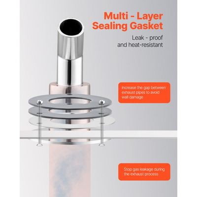 Εξάρτημα Εξάτμισης VEVOR Thru Hull, Εξάρτημα Εξάτμισης Θερμαντήρα Diesel 24mm, Αντικατάσταση Υποδοχής Σωλήνα Εξάτμισης με Αγκώνα Κύτους με Βίδα, Παξιμάδια & Φλάντζα για Θερμαντήρες Diesel 2KW 5KW 8KW, Ανοξείδωτο Ατσάλι 316