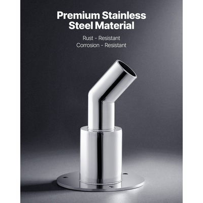 Εξάρτημα Εξάτμισης VEVOR Thru Hull, Εξάρτημα Εξάτμισης Θερμαντήρα Diesel 24mm, Αντικατάσταση Υποδοχής Σωλήνα Εξάτμισης με Αγκώνα Κύτους με Βίδα, Παξιμάδια & Φλάντζα για Θερμαντήρες Diesel 2KW 5KW 8KW, Ανοξείδωτο Ατσάλι 316