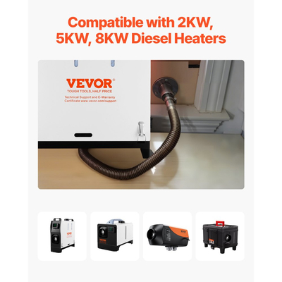 Εξάρτημα εξάτμισης VEVOR Thru Hull, Εξάρτημα εξάτμισης θερμαντήρα ντίζελ 24mm, Κιτ ίσιων καλυμμάτων εξάτμισης Thru Hull με βίδες, παξιμάδια και φλάντζα για θερμαντήρες ντίζελ 2KW 5KW 8KW, Ανοξείδωτο ατσάλι 316