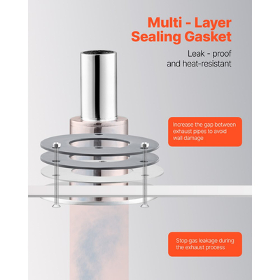 Εξάρτημα εξάτμισης VEVOR Thru Hull, Εξάρτημα εξάτμισης θερμαντήρα ντίζελ 24mm, Κιτ ίσιων καλυμμάτων εξάτμισης Thru Hull με βίδες, παξιμάδια και φλάντζα για θερμαντήρες ντίζελ 2KW 5KW 8KW, Ανοξείδωτο ατσάλι 316