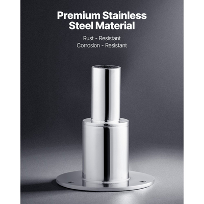 Εξάρτημα εξάτμισης VEVOR Thru Hull, Εξάρτημα εξάτμισης θερμαντήρα ντίζελ 24mm, Κιτ ίσιων καλυμμάτων εξάτμισης Thru Hull με βίδες, παξιμάδια και φλάντζα για θερμαντήρες ντίζελ 2KW 5KW 8KW, Ανοξείδωτο ατσάλι 316