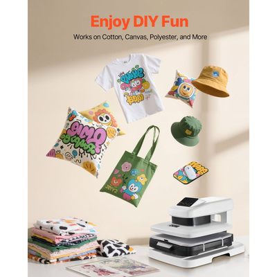 Αυτόματη πρέσα θερμότητας VEVOR, 38 x 38 cm, Μηχανή πρέσας για μπλουζάκια με αυτόματη απελευθέρωση και ρυθμιζόμενη πίεση, ψηφιακή οθόνη, ταχεία θέρμανση, για εξάχνωση, βινύλιο, έργα μεταφοράς θερμότητας, λευκό