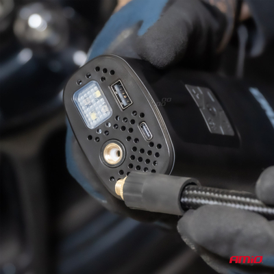 ΚΟΜΠΡΕΣΕΡ ΑΕΡΑ ΜΕ USB-C 10BAR 150PSI 20L/MIN 40W ΜΕ ΨΗΦΙΑΚΗ ΟΘΟΝΗ & ΦΑΚΟ LED AMIO 1ΤΕΜ.