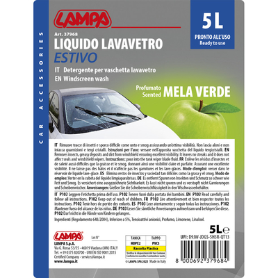 ΥΓΡΟ ΥΑΛΟΚΑΘΑΡΙΣΤΗΡΩΝ SUMMER SCREEN WASH ΜΕ ΑΡΩΜΑ ΠΡΑΣΙΝΟ ΜΗΛΟ (ΕΤΟΙΜΟ ΓΙΑ ΧΡΗΣΗ) 5000ml