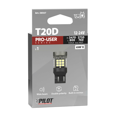 W21/5W (T20)12/24V W3x16q 3470/800+2720/760lm 6.500K ΔΙΠΛΗΣ ΠΟΛ/ΤΑΣ LED CAN-BUS PRO-USER SERIES 1ΤΕΜ