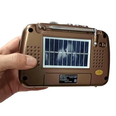 Επαναφορτιζόμενο ραδιόφωνο με ηλιακό πάνελ - PX31BTS - 401315 - Brown