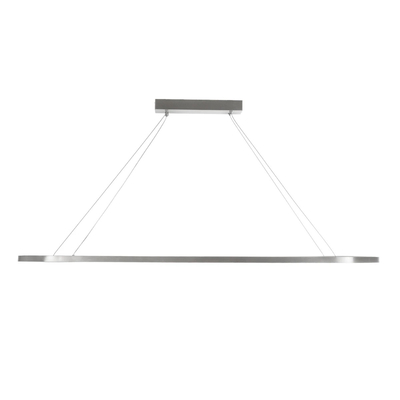 GLOBOSTAR® BOLIVAR 61273 Μοντέρνο Κρεμαστό Φωτιστικό Οροφής LED 54W 6210lm 360° AC 220-240V IP20 Ρυθμιζόμενο Λευκό CCT με Χειριστήριο από 2700K έως 6000K Dimmable - Lumileds SMD Chip - Νίκελ Βούρτσας - Μ120 x Π30 x Υ2cm - 3 Χρόνια Εγγύηση