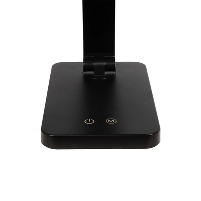 GLOBOSTAR® TEBLA 60481 Μοντέρνο Επιτραπέζιο Φωτιστικό Γραφείου LED 5W 500lm 120° AC 220-240V IP20 Ρυθμιζόμενο Λευκό CCT με Αφή 2700K/4500K/6000K Dimmable - Bridgelux SMD Chip - Μαύρο - Μ11 x Π31 x Υ52cm - 2 Χρόνια Εγγύηση