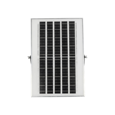 GLOBOSTAR® LUMOVOX 73067 Προβολέας LED 100W 5000lm 120° DC 5V με Φωτοβολταϊκό Panel 5V 8W & Επαναφορτιζόμενη Μπαταρία Li-ion 3.2V 5000mAh Αδιάβροχο IP65 Ψυχρό Λευκό 6000K - 120 x SMD2835 Sanan Chip - Γκρι Ανθρακί - Μ24.5 x Π0 x Υ15.8cm - 2 Χρόνια Εγγύηση