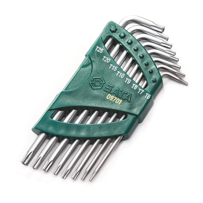 Torx με τρύπα σετ 8τεμ. Περιέχει: T6, T7, T8, T9, T10, T15, T20, T25 / ST09701
