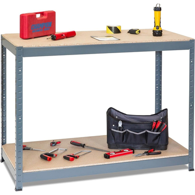 Champion Γαλβανιζέ Πάγκος Εργασίας 2 Επιπέδων Υψηλής Αντοχής 90x120x60