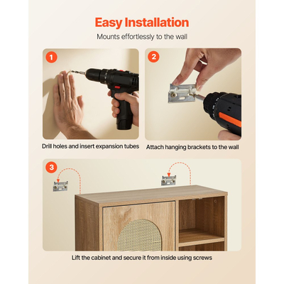 VEVOR Ντουλάπι τοίχου μπάνιου, πόρτα και ρυθμιζόμενο ράφι με 5 επίπεδα ύψους, πάνω από το ντουλάπι αποθήκευσης φαρμάκων στην τουαλέτα, κρεμαστός οργανωτής με ράφια για πλυντήριο, κουζίνα, τουαλέτα