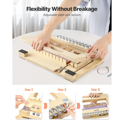 Κόφτης Σαπουνόπανου VEVOR, Κόβει 1-12 Μπάρες, Κόβει με Ακριβή και Ακριβή Ακρίβεια Μπάρες 1 ίντσας, Ξύλινο Πλαίσιο με Χαλύβδινο Σύρμα, με Επιπλέον Σύρματα, Χειροποίητος Κόφτης Σαπουνόπανου για Κεριά, Εργαλείο Κοπής DIY