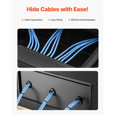 Συρτάρι VEVOR 4U για τοποθέτηση σε rack, μέγιστο φορτίο 22,68 kg, θήκη κλειδώματος διακομιστή, συρόμενο συρτάρι με κλειδαριά και οπές διαχείρισης καλωδίων, για rack ή περίβλημα καμπίνας διακομιστή δικτύου