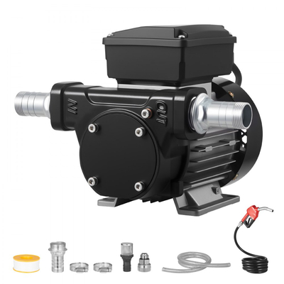 Αντλία Μεταφοράς Καυσίμου VEVOR 230V, 16 GPM 60 L/min, Ηλεκτρική Αντλία Μεταφοράς Λαδιού AC για Ντίζελ Κηροζίνη Βιοντίζελ, με Αυτόματο Ακροφύσιο Καυσίμου & 2 Σωλήνες, Μέγιστη Ανύψωση 45 ft/13,7 m, για Οχήματα, Εργοτάξια