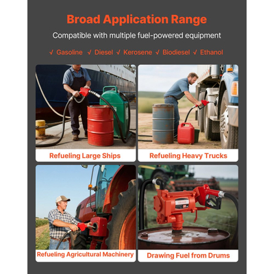 Αντλία μεταφοράς καυσίμου VEVOR 230V, 20 GPM 76 L/min, ηλεκτρική αντλία μεταφοράς λαδιού AC, με ακροφύσιο καυσίμου αυτόματης απενεργοποίησης και εύκαμπτο σωλήνα εκκένωσης, κιτ υψηλής ροής για βενζίνη, ντίζελ, κηροζίνη, βιοντίζελ, μείγματα αιθανόλης