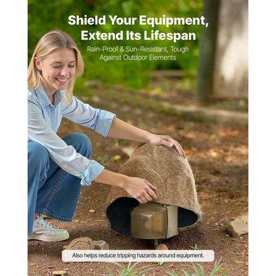 Ψεύτικο κάλυμμα βράχου VEVOR, εξωτερικό ψεύτικο κάλυμμα αντλίας φρεατίου, ρεαλιστική φυσική υφή, ελαφρύς και ανθεκτικός στις καιρικές συνθήκες τεχνητός βράχος για διακόσμηση κήπου, καφέ αμμώδες, μικρό μέγεθος