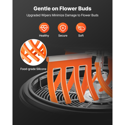 Χλοοκοπτικό VEVOR Bud Leaf Bowl, Χειροκίνητο ψαλίδι μπουμπουκιών 600 mm, με αιχμηρές λεπίδες από ανοξείδωτο ατσάλι, οπτική κοπή, μηχανή υδροπονικής κοπής υγρής και ξηρής, περιστρεφόμενη περιστροφή για φυτά, φύλλα, μπουμπούκια, λουλούδια