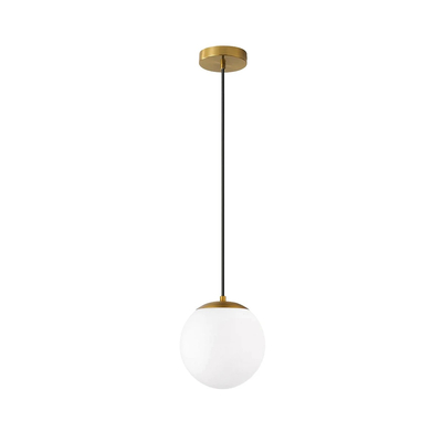 GLOBOSTAR® GLOBIDIO 204-0195 Μοντέρνο Κρεμαστό Φωτιστικό Οροφής με Ντουί 1 x E27 AC 220-240V IP20 - Χρύσο & Λευκό - Μ15 x Π15 x Υ15cm
