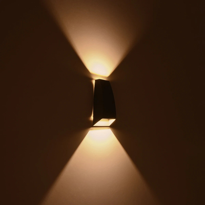 kelvo® FLUX KLV-101-0120 Μοντέρνο Φωτιστικό Τοίχου - Απλίκα LED 6W 750lm 30° AC 220-240V Αδιάβροχο IP65 Θερμό Λευκό 2700K - Bridgelux COB Chip & TÜV SÜD Driver - Γκρι Ανθρακί Ματ - Μ5 x Π8.5 x Υ17cm - 5 Χρόνια Εγγύηση