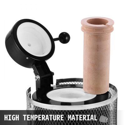 Ψηφιακός ηλεκτρικός φούρνος τήξης χρυσού VEVOR, 1350W, μέγιστη θερμοκρασία 1150℃, με κεραμικό χωνευτήριο 1 kg, για χύτευση, ραφινάρισμα πολύτιμων μετάλλων, τήξη χρυσού, ασημιού, αλουμινίου