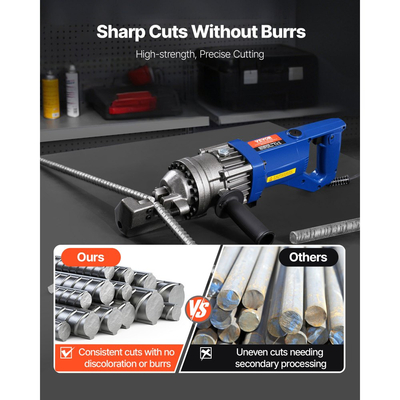 Λεπίδες κοπής οπλισμού VEVOR, 6 τεμάχια ανταλλακτικές λεπίδες σιαγόνων για ηλεκτρικό κόφτη οπλισμού 1-1/4 ίντσας 32mm #10, διπλής όψης, χάλυβας υψηλής σκληρότητας CR12MOV, γρήγορης απόδοσης με βίδες και ροδέλα ελατηρίου